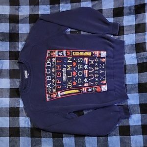 Vintage.  Made in USA. Lands' End Knit Alphabet sweater.  Women's Large. 🔥
